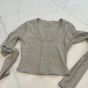 Cropped long sleeve reformation top